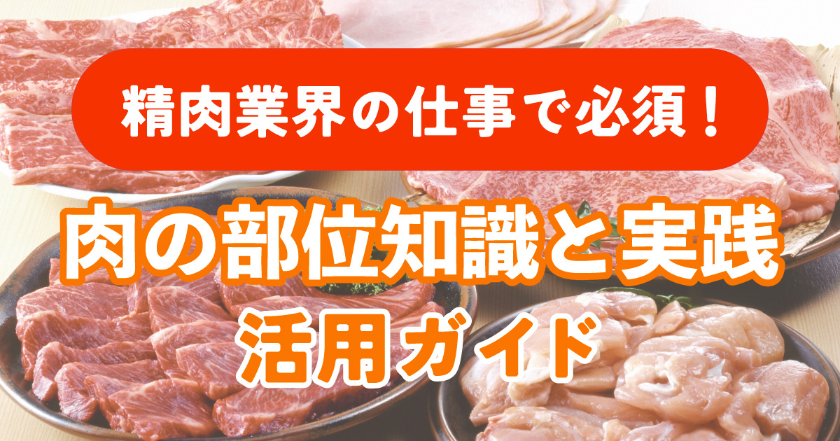 精肉業界の仕事で必須！肉の部位知識と実践活用ガイド | オイシルメディア