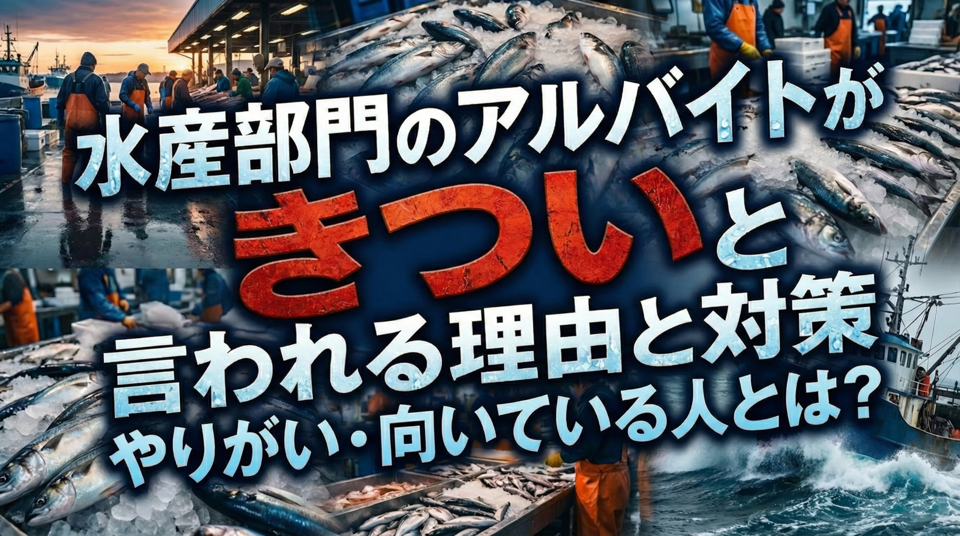 水産部門のアルバイトがきついと言われる理由と対策|やりがい・向いている人とは?