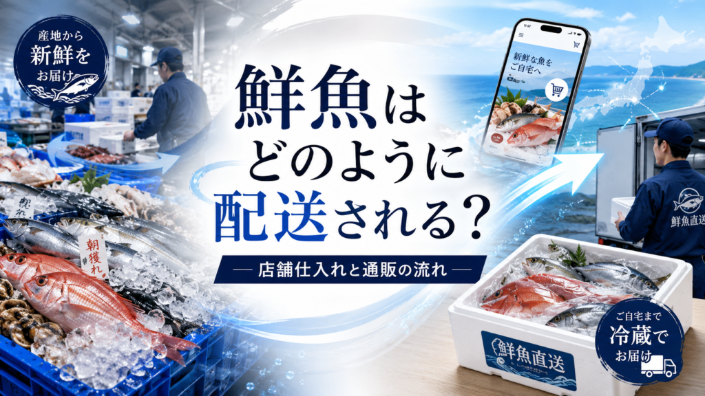 鮮魚はどのように配送される？ 店舗仕入れと通販の流れ