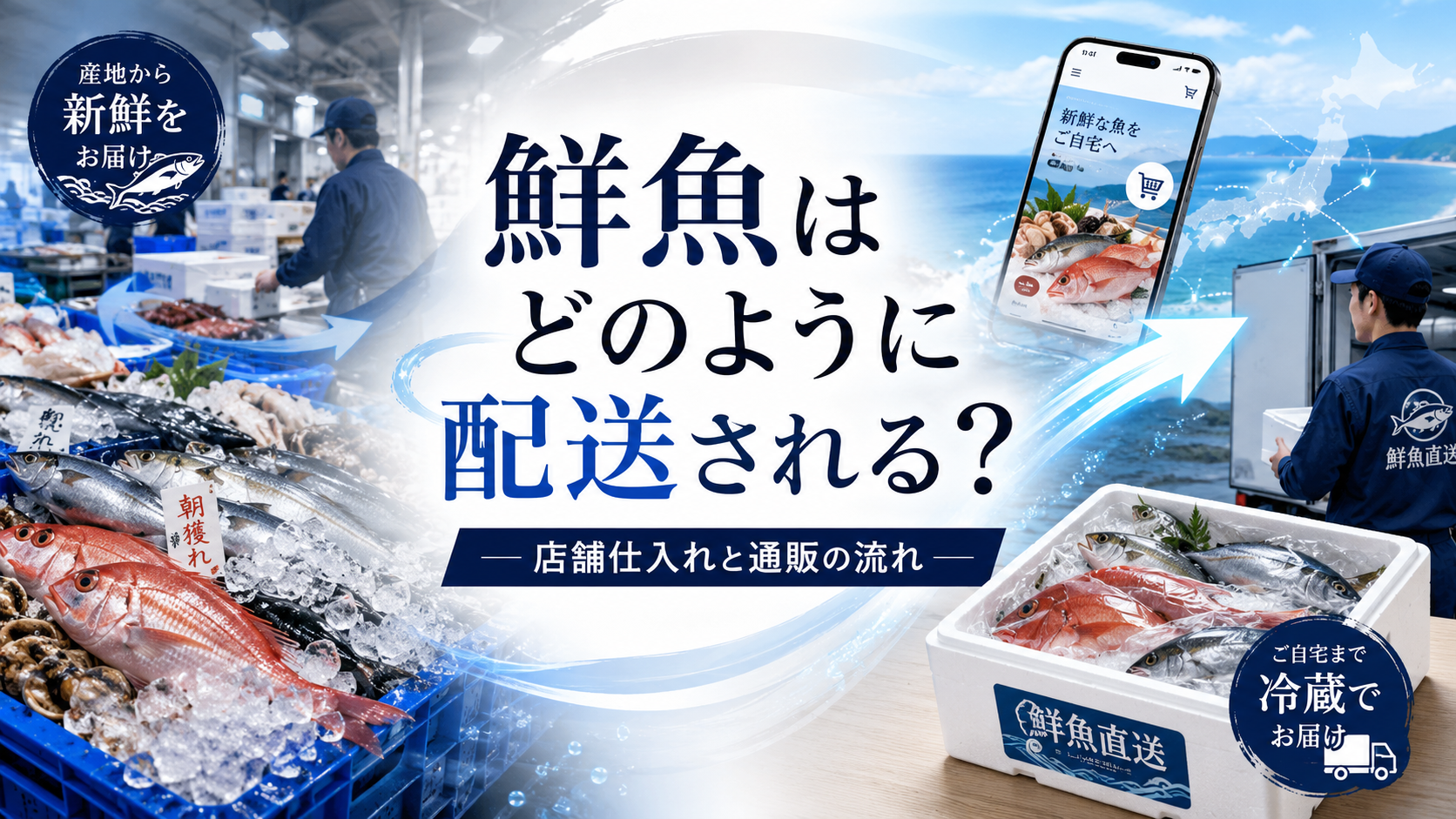 鮮魚はどのように配送される? 店舗仕入れと通販の流れ
