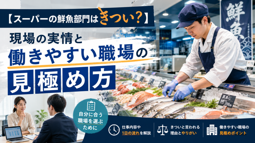 【スーパーの鮮魚部門はきつい？】現場の実情と働きやすい職場の見極め方