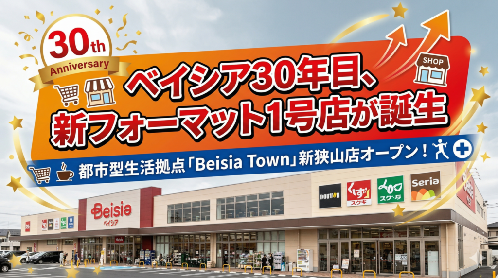 ベイシア30年目、新フォーマット「Beisia Town」1号店が誕生