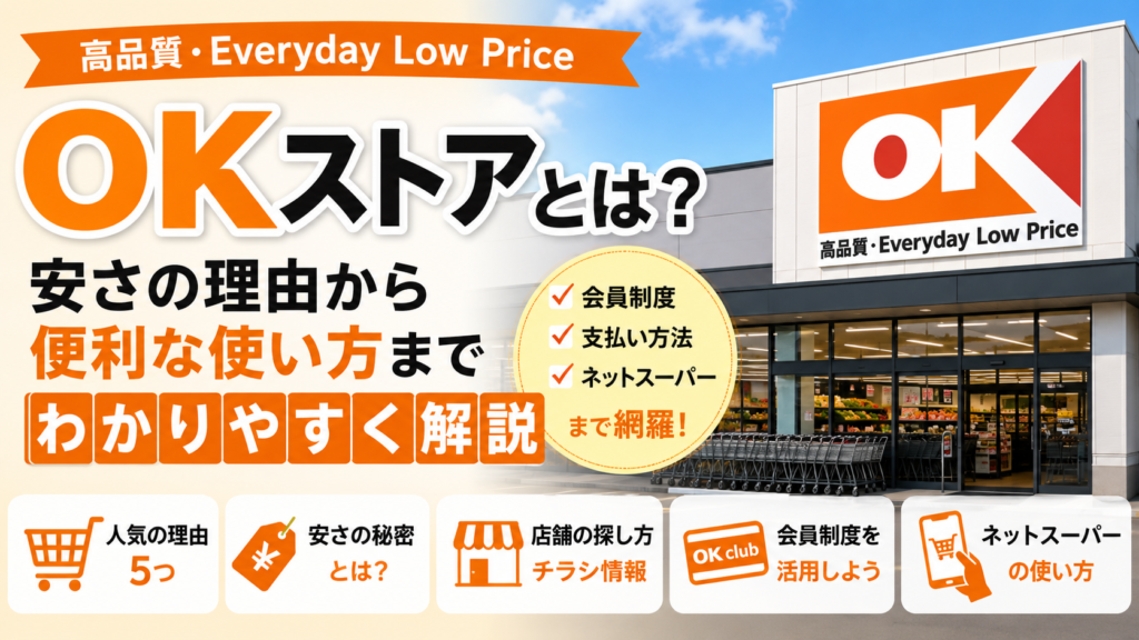 OKストアとは？安さの理由・店舗・会員制度・支払い方法までわかりやすく解説