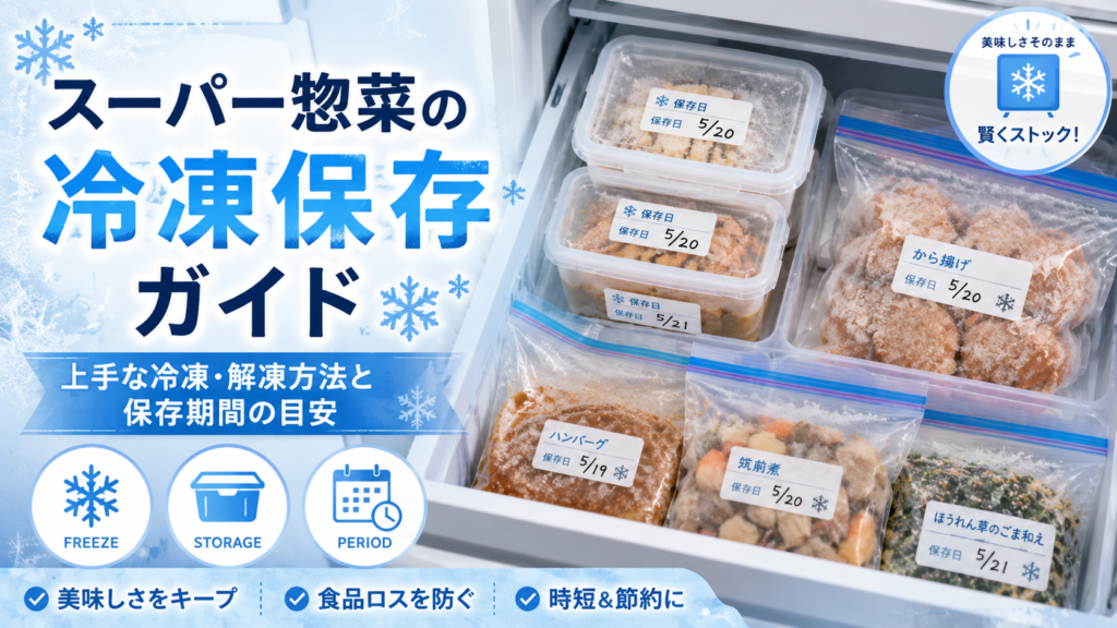 スーパー惣菜の冷凍保存ガイド｜上手な冷凍・解凍方法と保存期間の目安