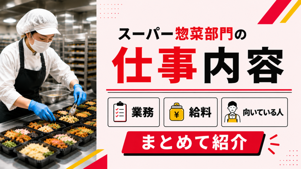 スーパーの惣菜部門の仕事内容｜業務・給料・向いている人までまとめて紹介